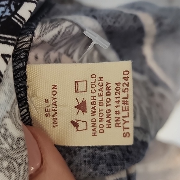 HEM & Thread striped blue sleeveless dress medium small - Picture 4 of 5